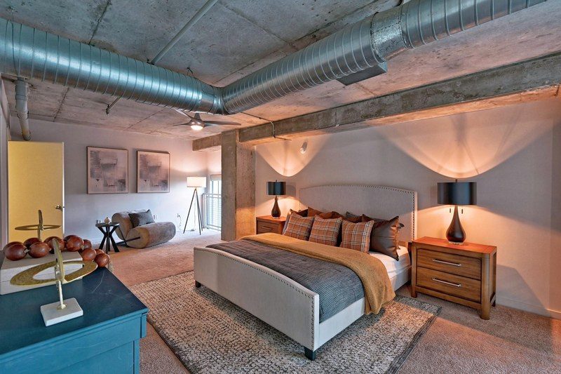 Staged bedroom in Houston, TX by Halo Staging & Design