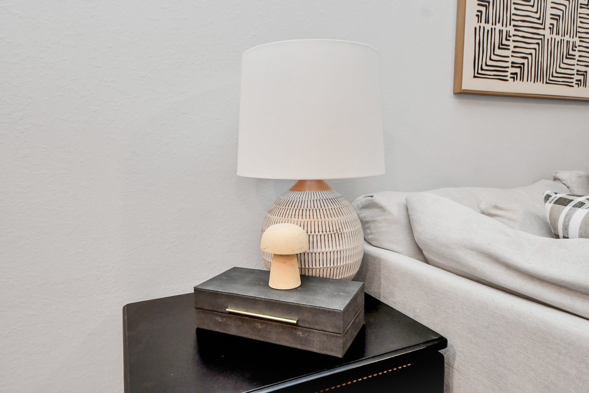 Staged living room in Houston, Texas — Halo Staging & Design