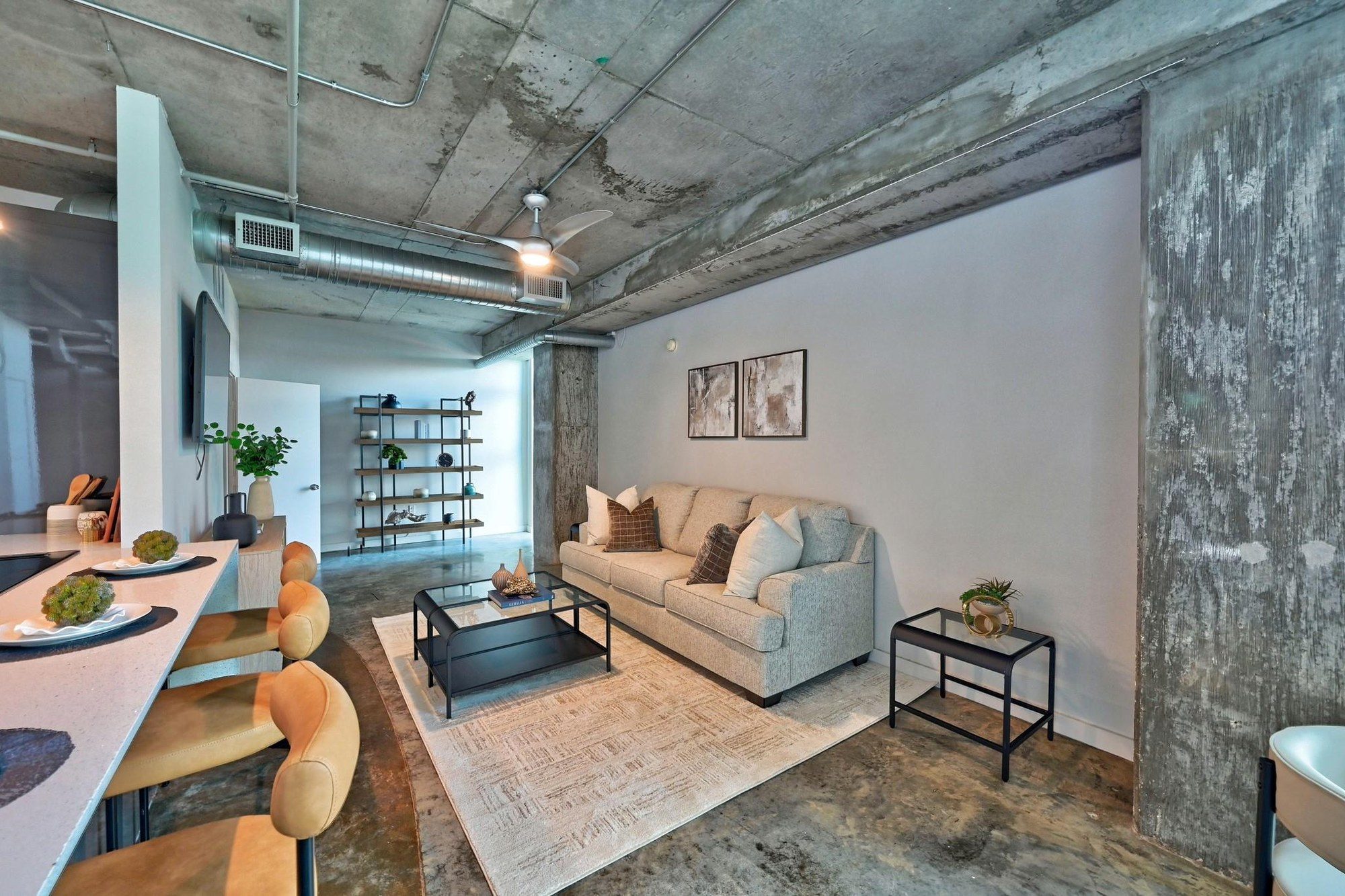 Staged living room in Houston, Texas — Halo Staging & Design